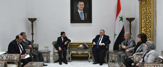 Ambassador Dr. Irshad Ahmad called on Speaker of the Peoples Assembly, Syrian Arab Republic, HE Mr. Hammoudeh Sabbagh