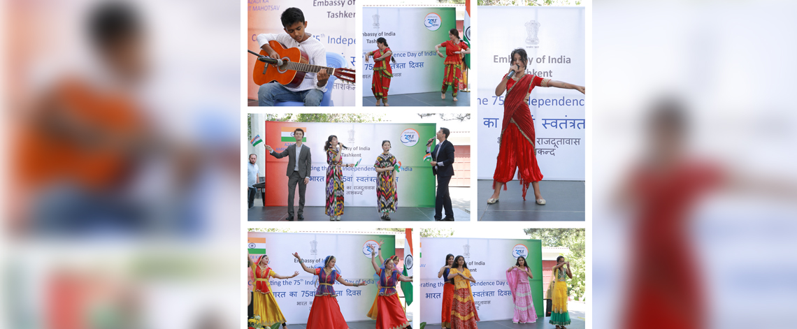 Uzbek students of LBSCIC presented classical Indian performances based on Kathak on patriotic songs, 15th August 2021