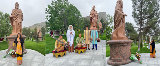 <h2>Ambassador participated in the inauguration ceremony of the Magtymguly Pyragi cultural complex in Ashgabat and laid flowers at the statue of Rabindranath Tagore (18 May, 2024)