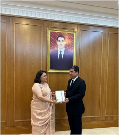 Ms. Ranjana Chopra, Additional Secretary & Financial Adviser from Ministry of Culture attended the International Conference of Ministers of Culture dedicated to 300th Birth Anniversary of Magtymguly Pyragy, the national poet and philosopher of Turkmenistan (May 18, 2024).
