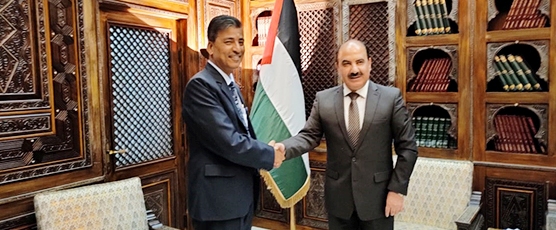 Courtesy call by Ambassador M. S. Kanyal on H. E. Mr Hilal Al Hilal, Assistant Secretary General of Central Command of Baath Arab Socialist  party on 4 October 2021.