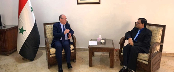 Ambassador Dr. Irshad Ahmad called on HE Dr. Bassam Ibrahim, Minister of Higher Education and Scientific Research, and discussed ways to enhance educational engagements between India and Syria
