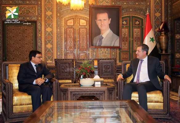 Ambassador Dr. Irshad Ahmad met Governor of Damascus, HE Mr. Mohammad Tarek Kreishati