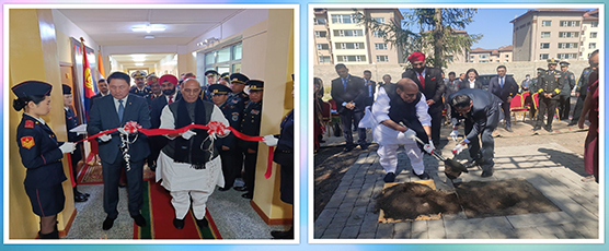 Honble Raksha Mantri along with Defence Minister of Mongolia inaugurated Cyber Security Training Centre at NDU. Hon Raksha Mantri and Minister of Education of Mongolia witnessed the ground breaking ceremony of India-Mongolia .....