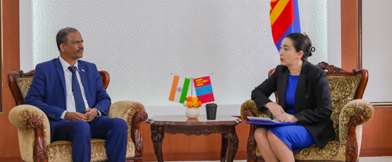 Ambassador H.E. Mr. Atul Malhari Gotsurve met H.E. Ms. Kh. Bulgantuya, Minister of Minister for Labour and Social Protection of Mongolia on 28 May 2024 and discussed various issues of mutual cooperation.