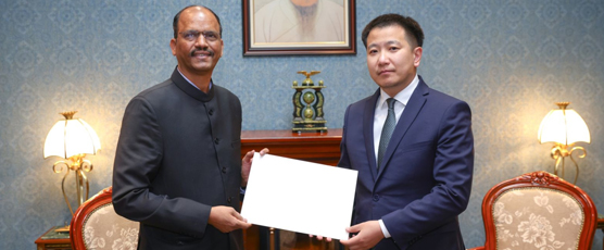 Ambassador H.E. Mr. Atul Malhari Gotsurve presented his letter of Credence to Deputy Foreign Minister H.E. Mr. G. Amartuvshin at Ministry of Foreign Affairs on 12 April 2024 and discussed issues of mutual cooperation.